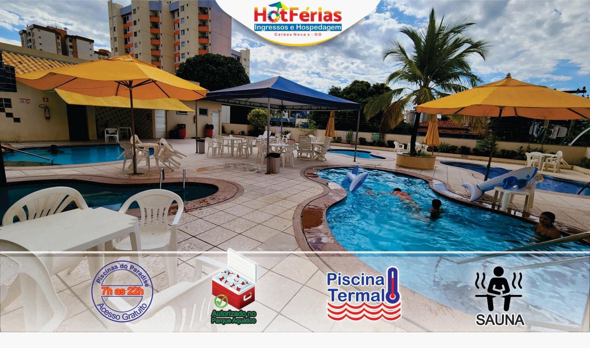 Flat Paradise, Piscinas Termais, Proximo Ao Centro - Hotferias Caldas Novas Ngoại thất bức ảnh